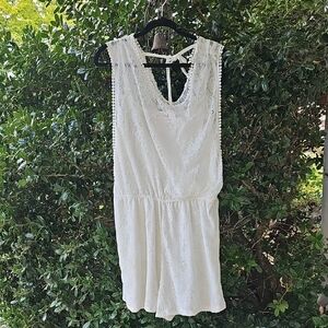 3X Romper White Lemon Kiss Boho Western